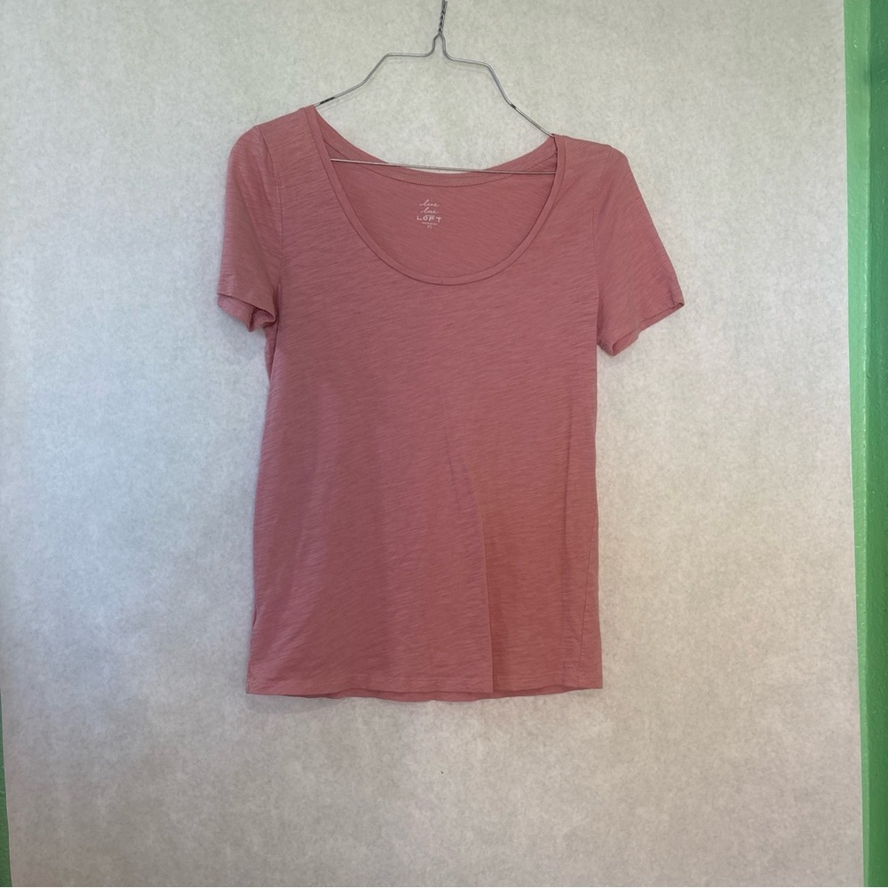 Loft 100% Cotton Women's Soft Pink T-Shirt XS